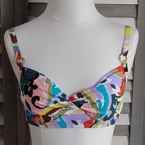 Kashmir Paisley Surplice Underwire Bikini Top Style-2 | Anne Cole | 32DD / 34D
